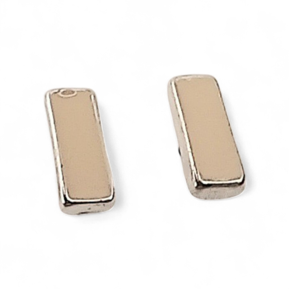 Earrings Tiny Cream Enamel Silver Posts Studs Vin… - image 2